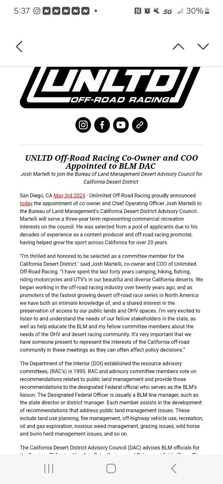 Josh Martelli's Blm conflict of interest May 3rd 2024 | race-deZert